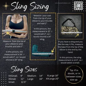 Arm Sling | Black Shimmer Designer Arm Sling