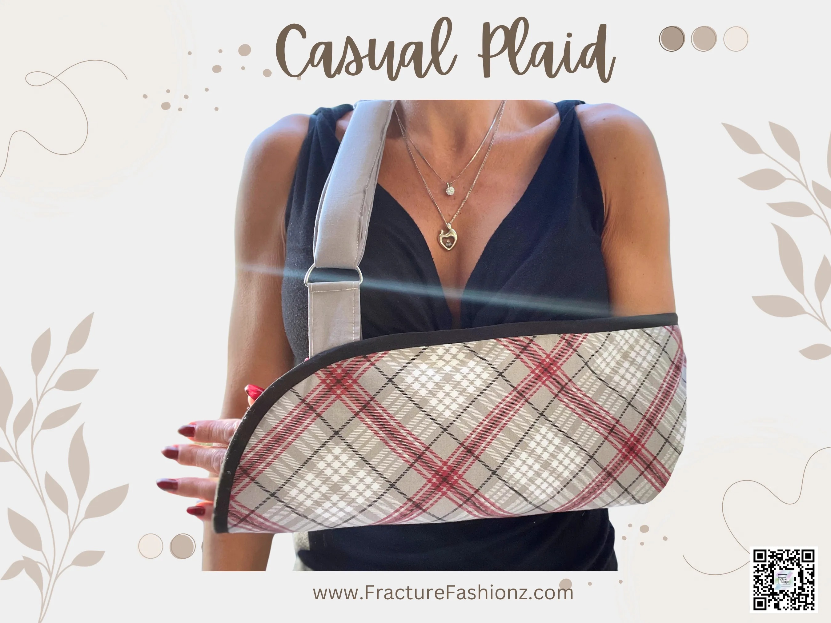 Arm Sling | Casual Plaid Fashion Arm Sling