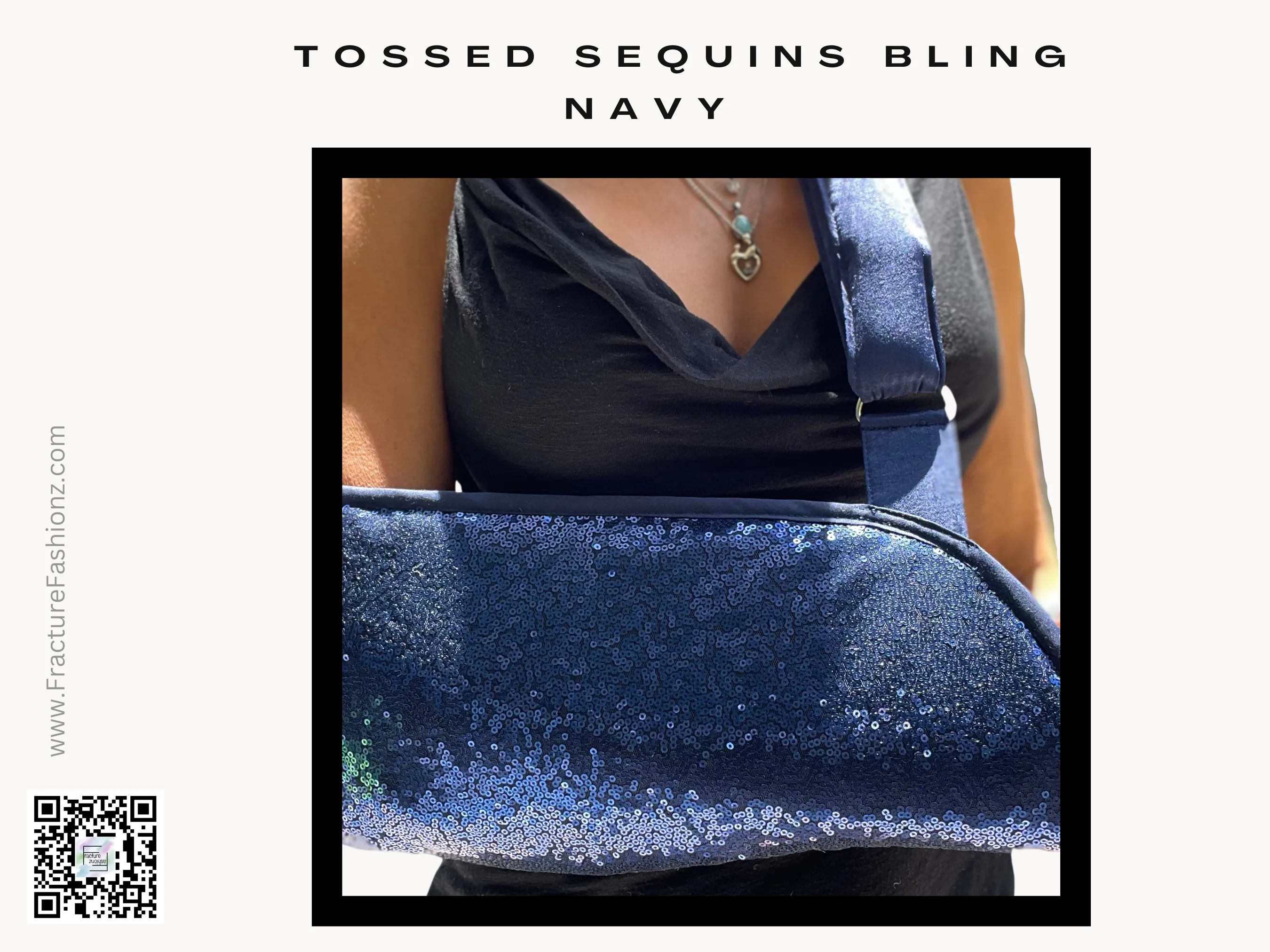 Arm Sling | Tossed Sequins Bling Arm Sling - Blues