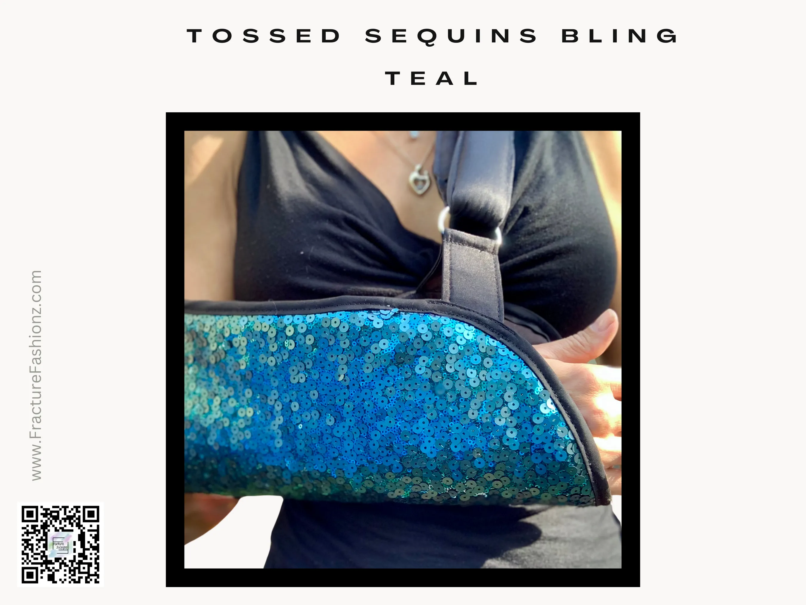 Arm Sling | Tossed Sequins Bling Arm Sling - Blues