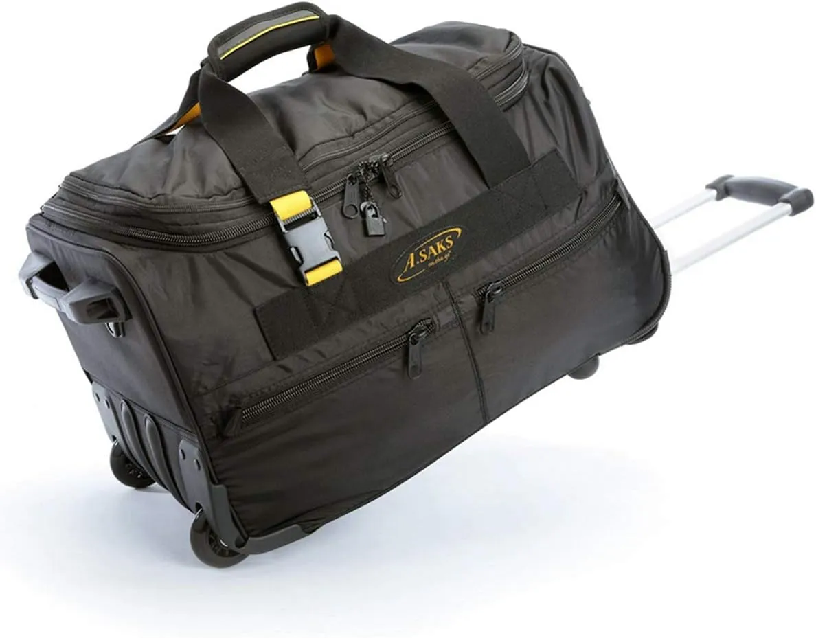 A.SAKS Luggage Lightweight Rolling Trolley Duffel with Wheels