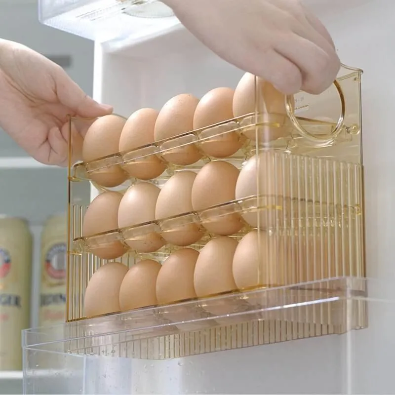 Automatic Egg Holder - Flip Storage Organizer