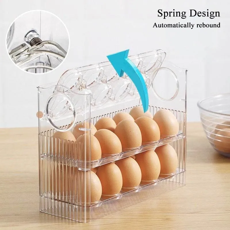 Automatic Egg Holder - Flip Storage Organizer