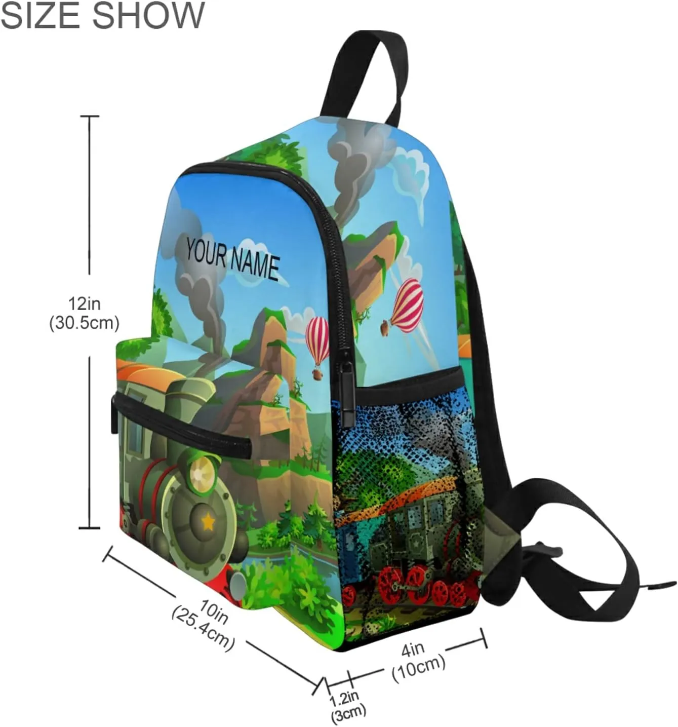 AUUXVA Kids Backpack Train School Bag Kindergarten Toddler Preschool Backpack for Boys Children