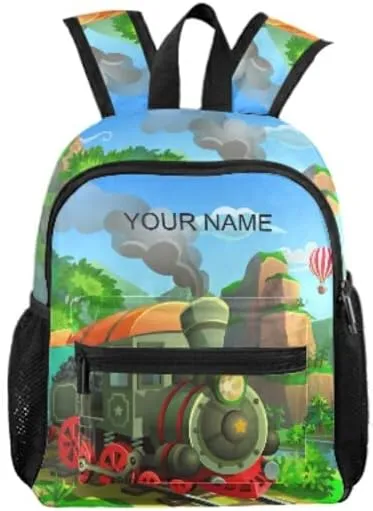 AUUXVA Kids Backpack Train School Bag Kindergarten Toddler Preschool Backpack for Boys Children