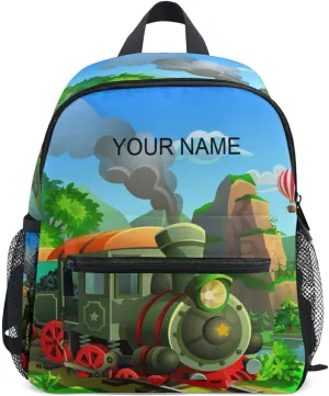 AUUXVA Kids Backpack Train School Bag Kindergarten Toddler Preschool Backpack for Boys Children