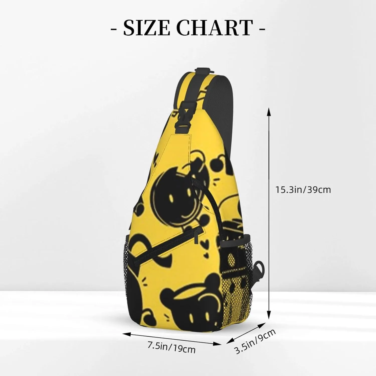 B-fdi Fashion Casual Crossbody Bag Chest Bag Sling Bag Travel Daypack For Women Men Black