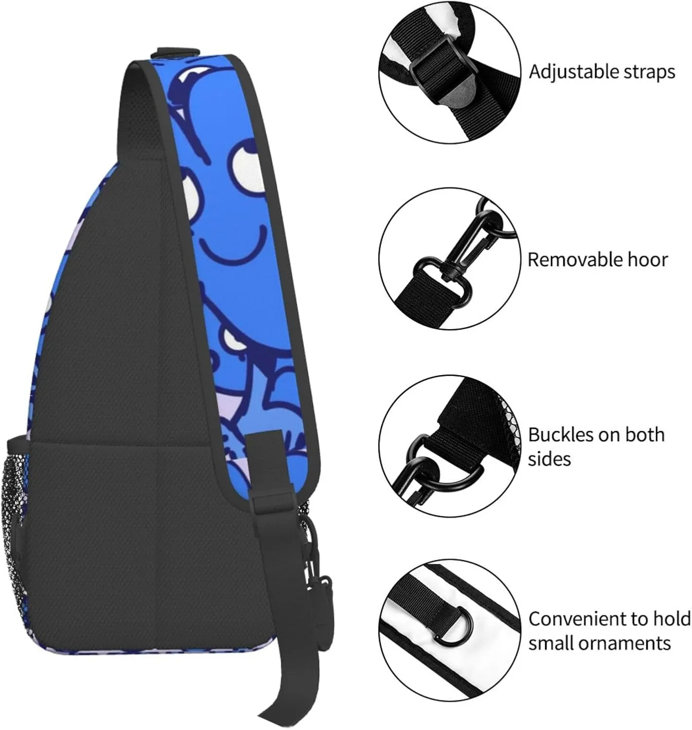 B-fdi Fashion Casual Crossbody Bag Chest Bag Sling Bag Travel Daypack For Women Men Black