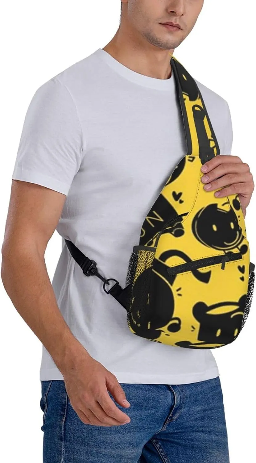 B-fdi Fashion Casual Crossbody Bag Chest Bag Sling Bag Travel Daypack For Women Men Black