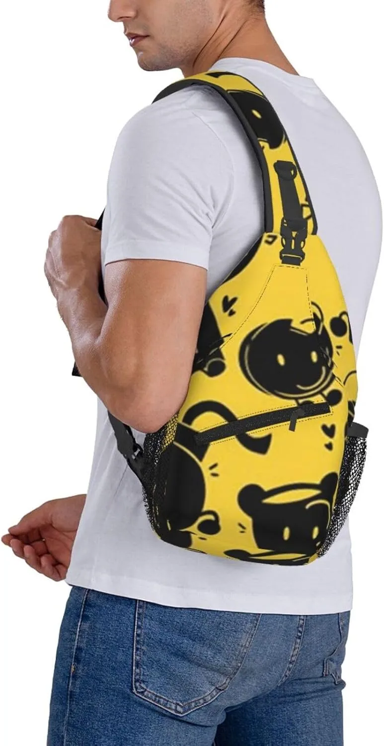 B-fdi Fashion Casual Crossbody Bag Chest Bag Sling Bag Travel Daypack For Women Men Black