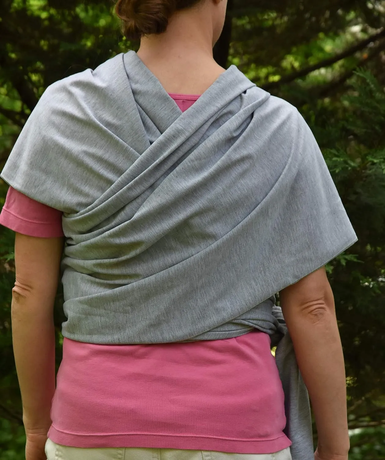 Baby Wrap Carrier Soft, Stretchy, Cotton Baby Wrap, Baby Sling, Nursing Cover Up for use with Newborn-Toddler: Evenly distributes Weight for More Comfortable Carrying (Light Grey)