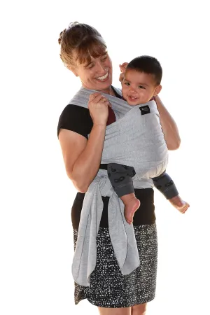 Baby Wrap Carrier Soft, Stretchy, Cotton Baby Wrap, Baby Sling, Nursing Cover Up for use with Newborn-Toddler: Evenly distributes Weight for More Comfortable Carrying (Light Grey)