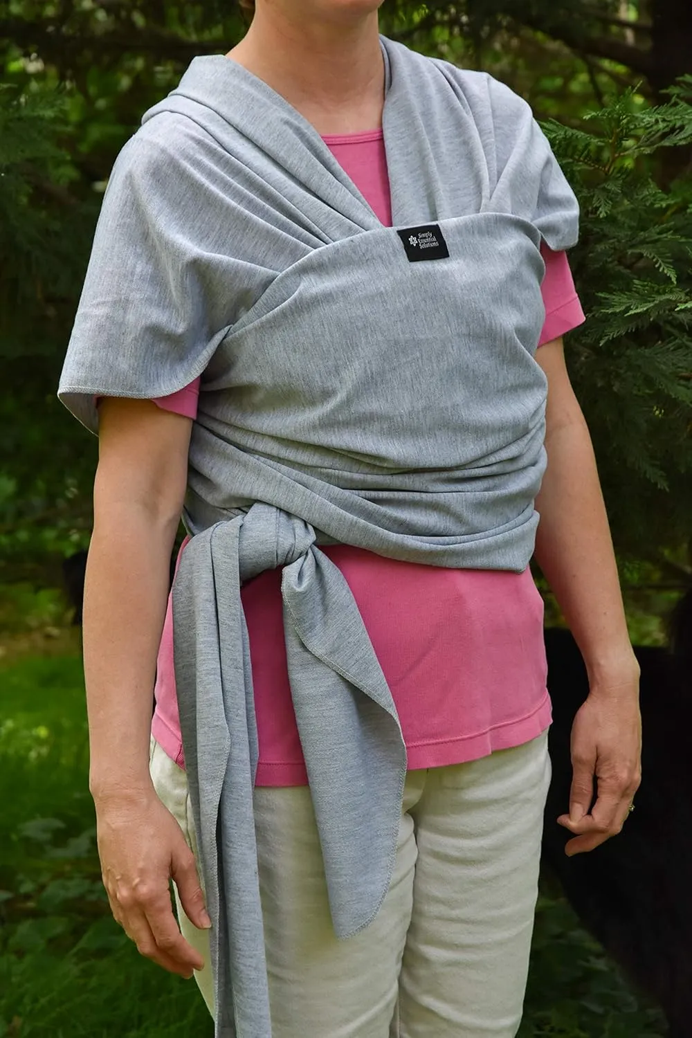Baby Wrap Carrier Soft, Stretchy, Cotton Baby Wrap, Baby Sling, Nursing Cover Up for use with Newborn-Toddler: Evenly distributes Weight for More Comfortable Carrying (Light Grey)