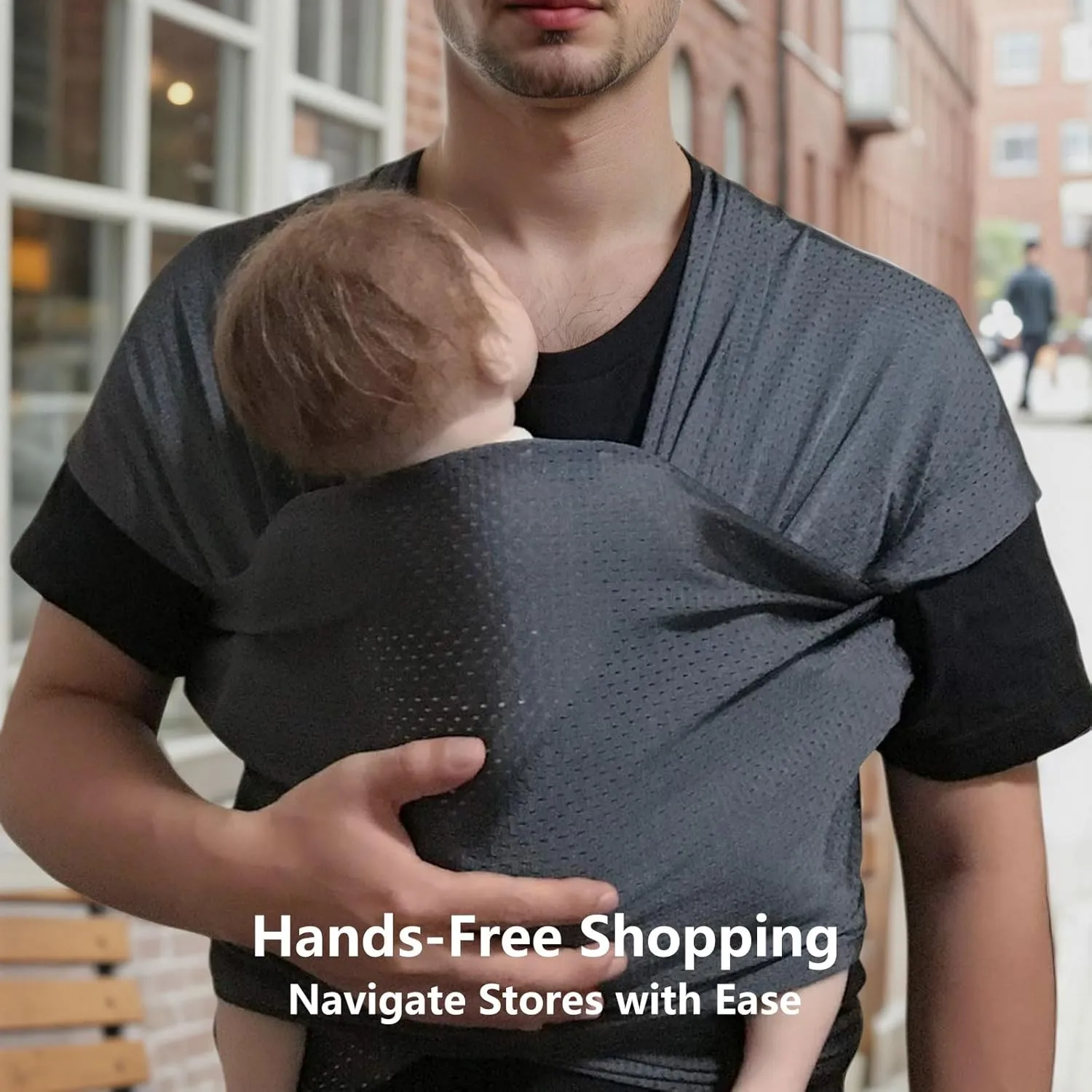 Baby Wrap Sling Carrier for Newborn, Infant, Toddler, Kid | Breathable Lightweight Stretch Mesh Water Sling | Nice for Summer, Pool, Beach, Swimming | Perfect Shower Gift Rose