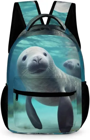 Backpack for Women Men Travel Cute Sea Animal Daypack Lightweight Laptop Bag Carry On Backpacks for Work