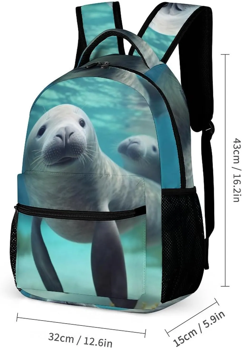 Backpack for Women Men Travel Cute Sea Animal Daypack Lightweight Laptop Bag Carry On Backpacks for Work