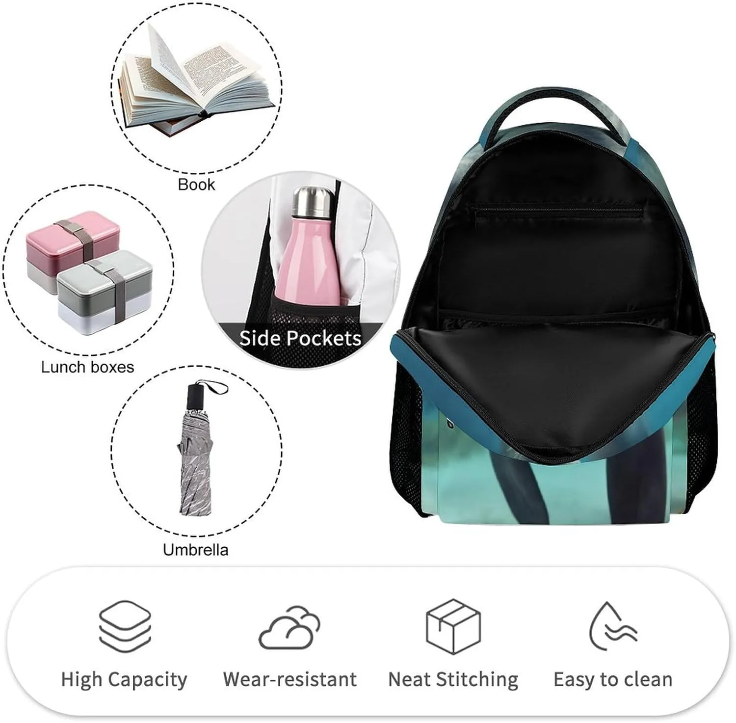 Backpack for Women Men Travel Cute Sea Animal Daypack Lightweight Laptop Bag Carry On Backpacks for Work