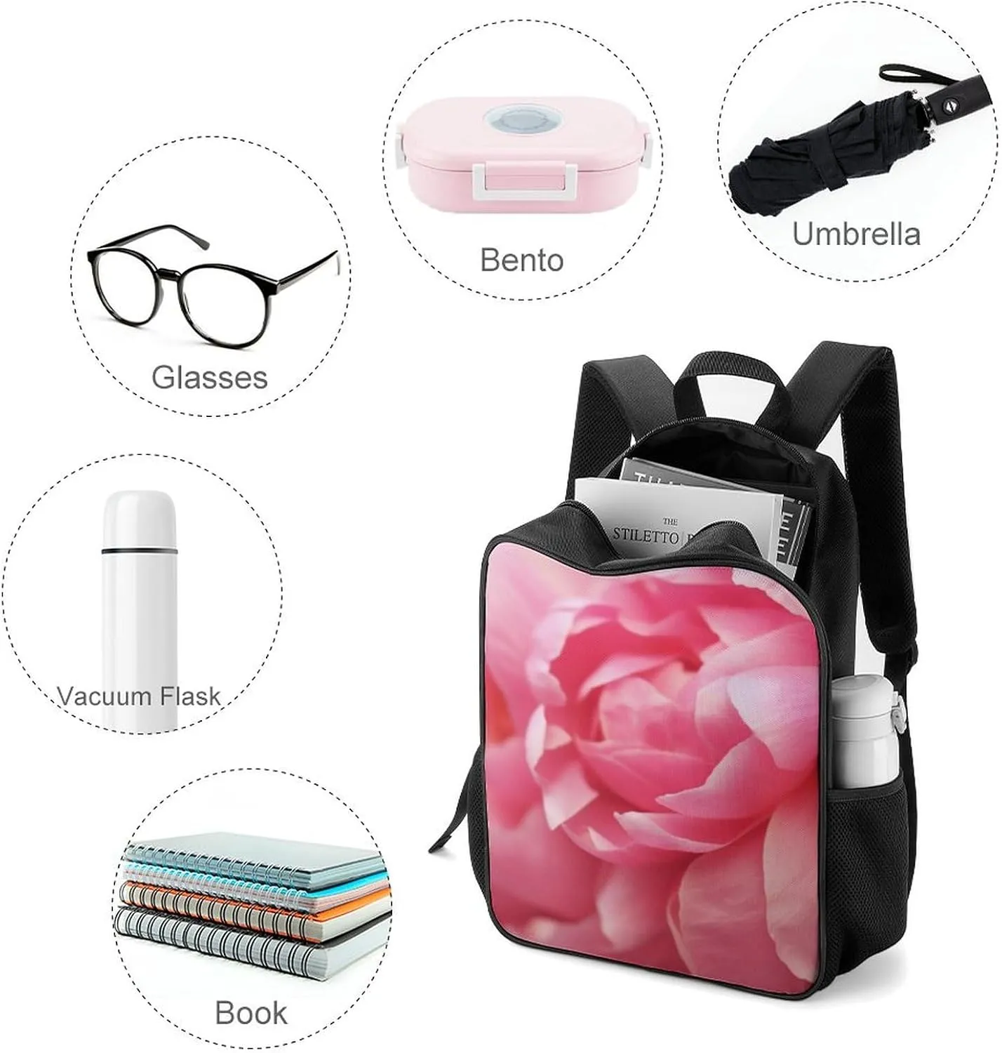 Backpack for Women Men Travel Petal Daypack Lightweight Laptop Bag Carry On Backpacks for Work
