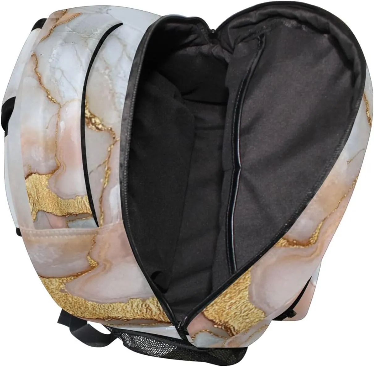 Backpacks for Women Men Fashion Travel Laptop Backpack with Chest Strap Gift Men & Women Marble White
