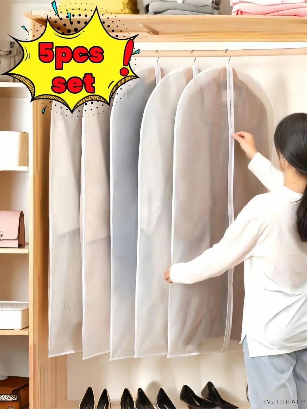 BagForLove - Simple Transparent Closet Organizers with Dust Cover