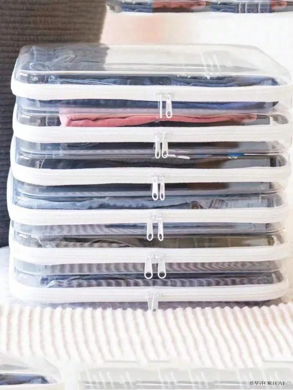 BagForLove - Stackable PVC Zippered Pouches for Easy Toy Storage