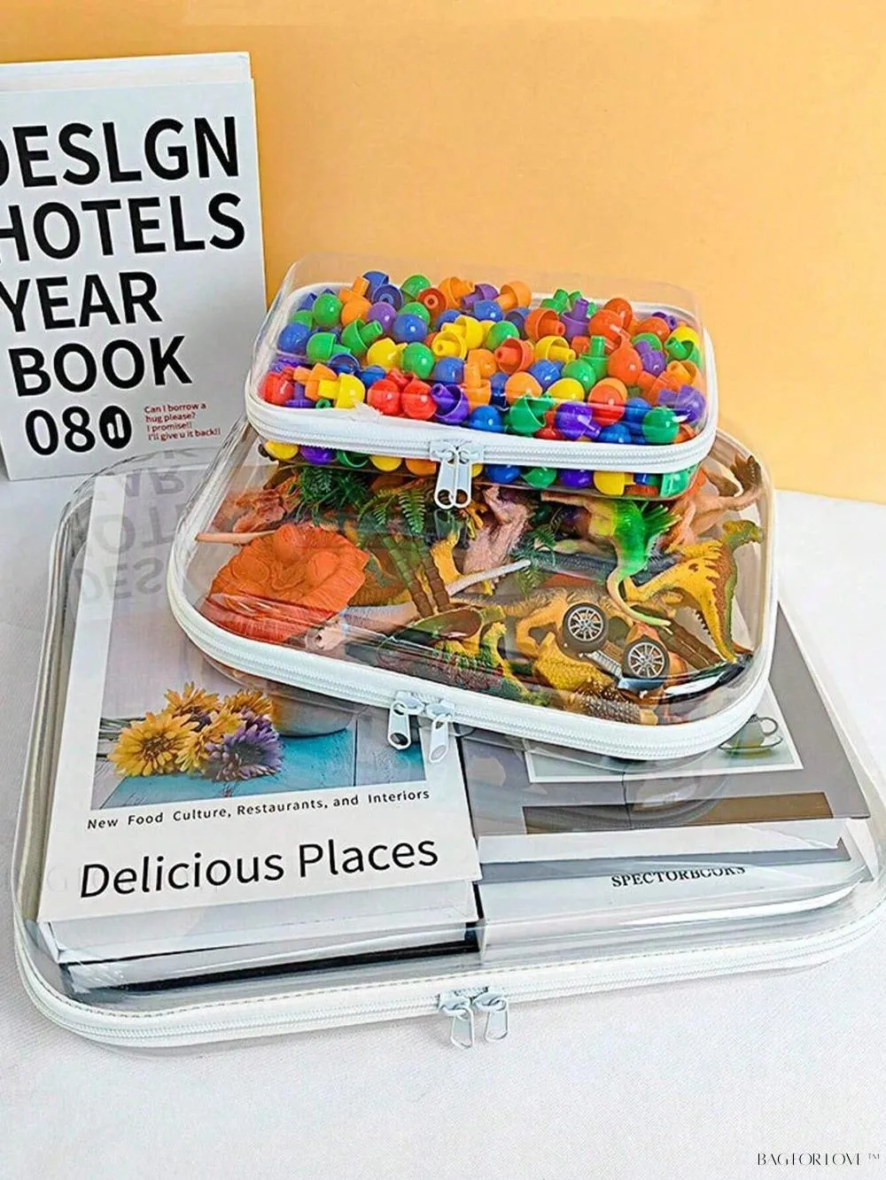 BagForLove - Stackable PVC Zippered Pouches for Easy Toy Storage