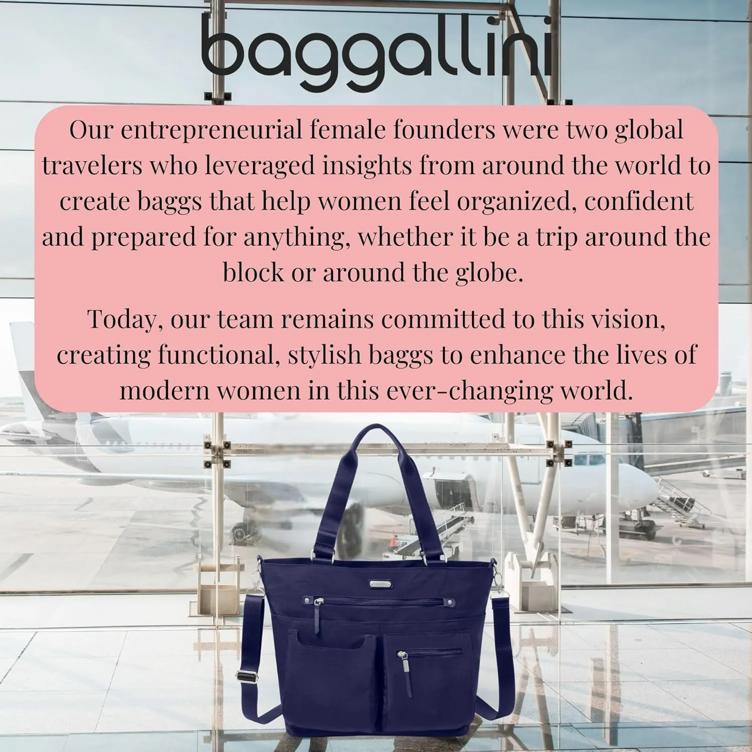 Baggallini Any Day Tote with RFID Phone Wristlet