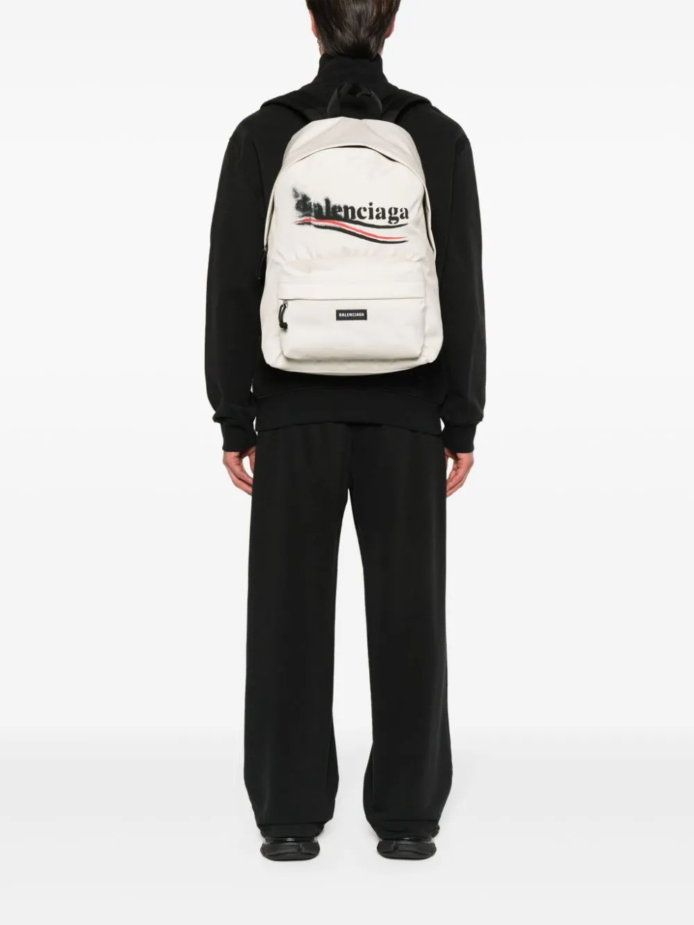 Balenciaga Explorer Backpack With Logo Political Stencil