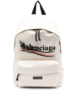 Balenciaga Explorer Backpack With Logo Political Stencil