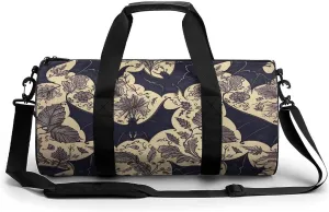 Bat Print Gym Bag Small Travel Duffle Bag with Compartment Carry On Weekender Bag for Women Men