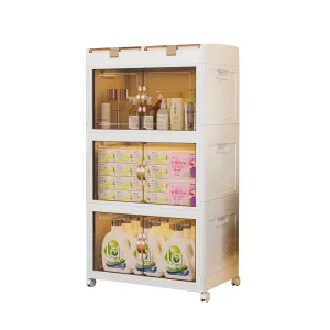 Bathroom Organizers and Storage Cube Closet Organizer Plastic Storage Bins with Lids Toy Organizer