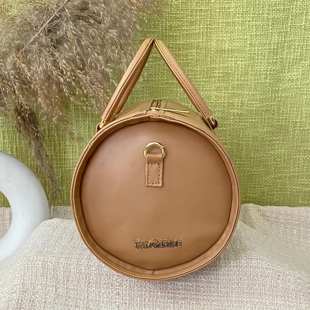 Beige Barrel Bag Small.