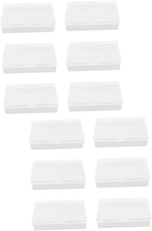 BESTonZON 12pcs Transparent Card Storage Boxes Delicate Container for Game Cards Small Organizers for Desk Countertop and Storage