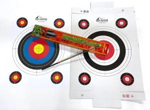 Black Eagle Arrows Zombie Slayer Crossbow Fletched Bolts/Arrows with 2 inch Vanes - 20 inches Long, .001 Straightness - 6 Pack - with 2 Targets