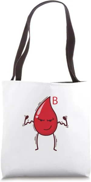 Blood Drop Blood Group B Rh Factor Heart Tote Bag
