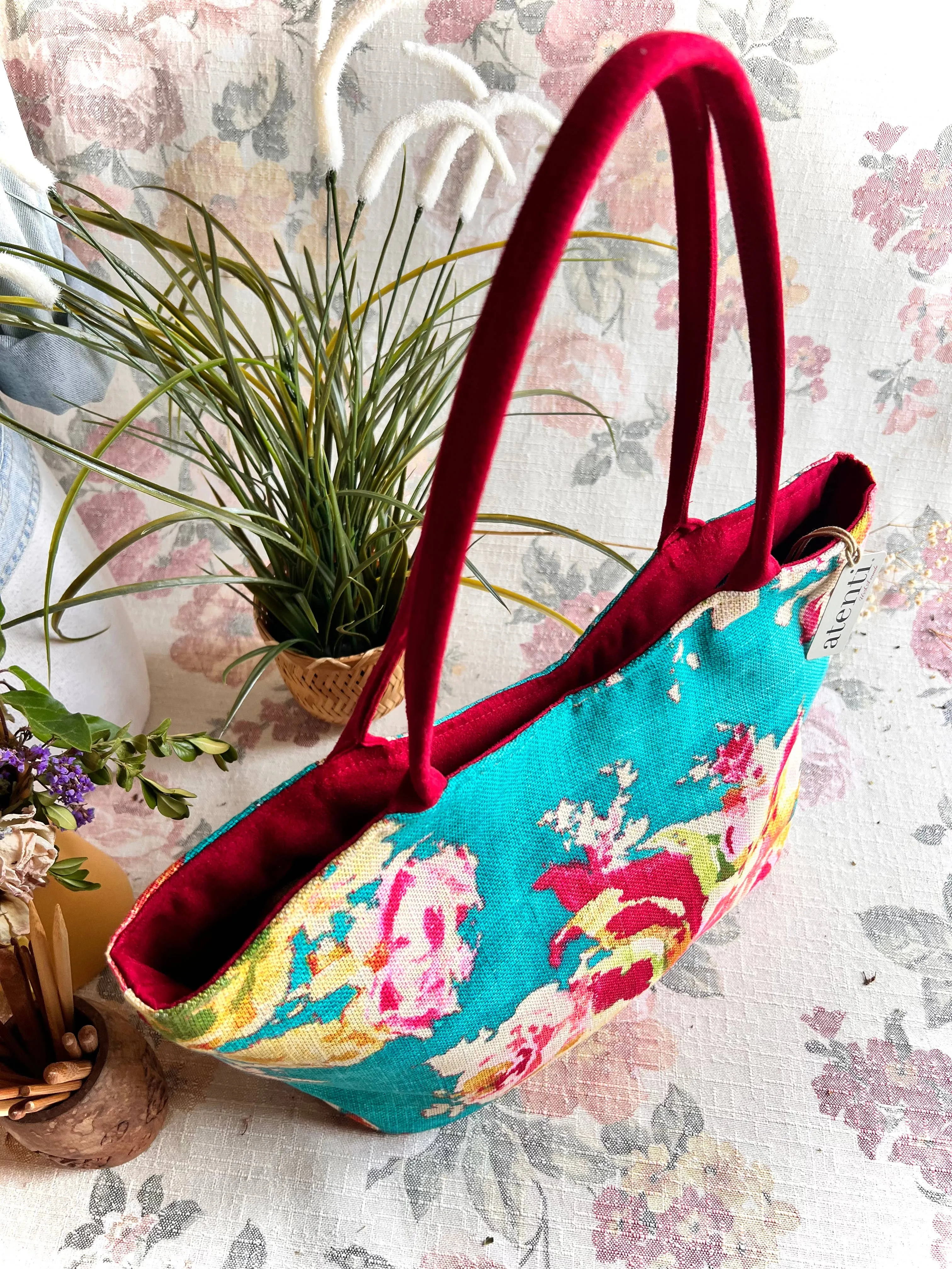 Blossom Blue Lolita Handbag with Matching Pouch