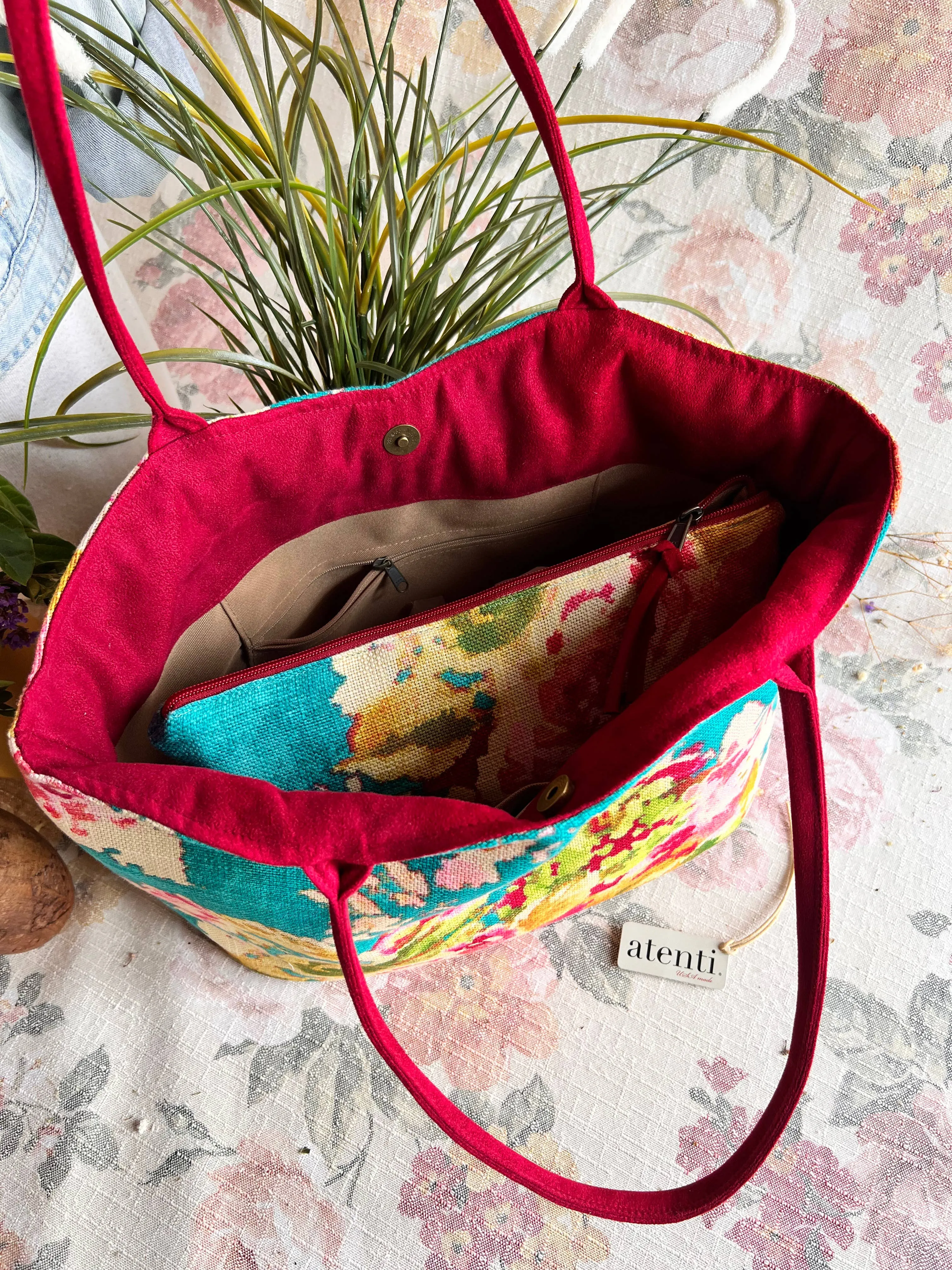 Blossom Blue Lolita Handbag with Matching Pouch