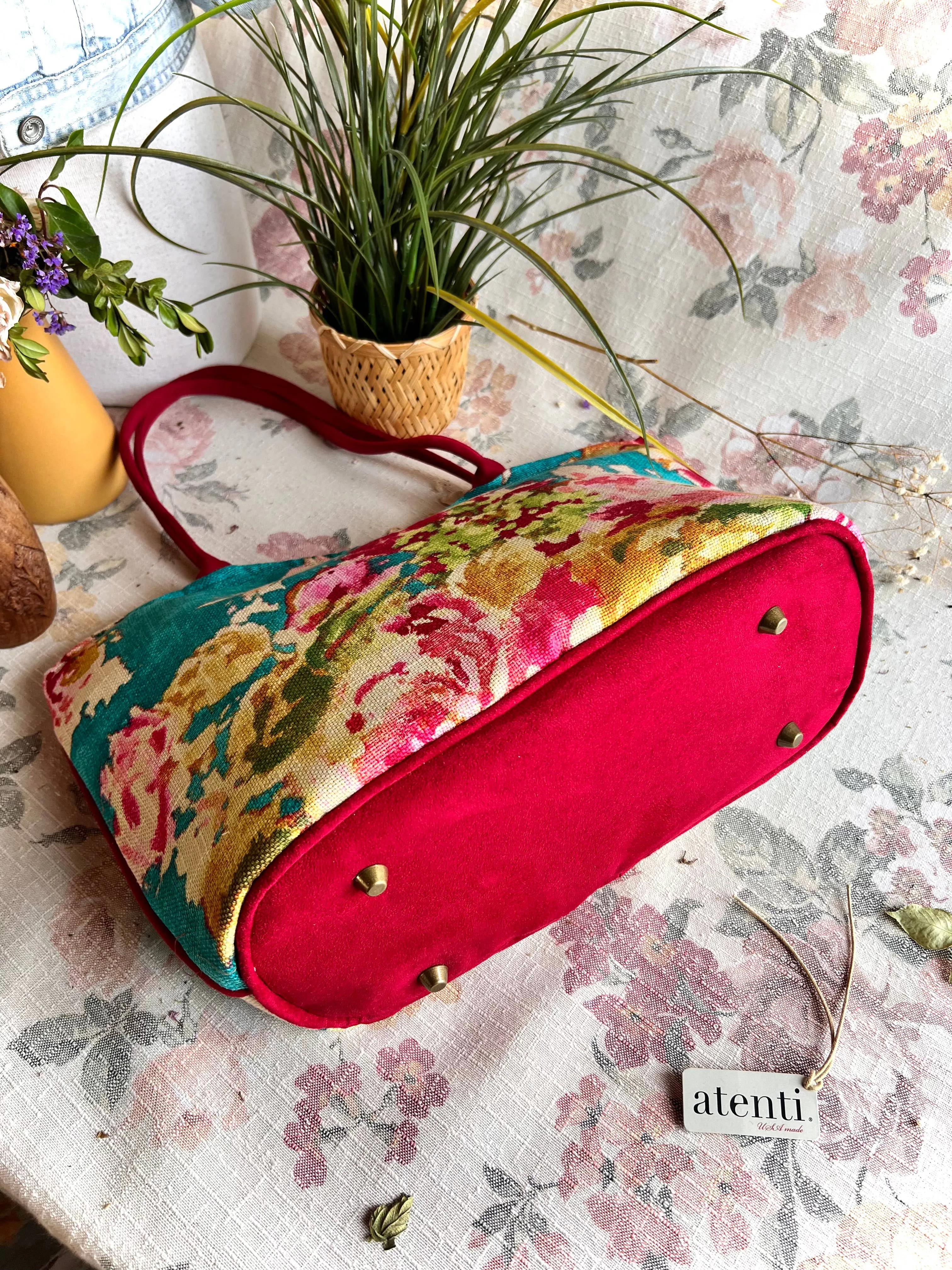 Blossom Blue Lolita Handbag with Matching Pouch
