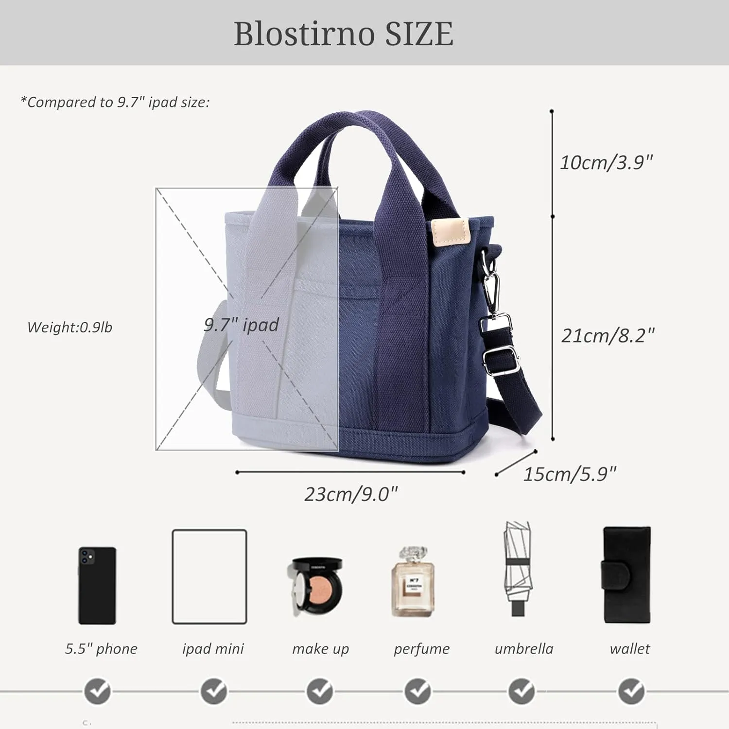 Blostirno Women's Small Canvas Tote Bag Stylish Satchel Mini Shoulder Crossbody Bags Fashion Hobo Messenger Purse Handbags