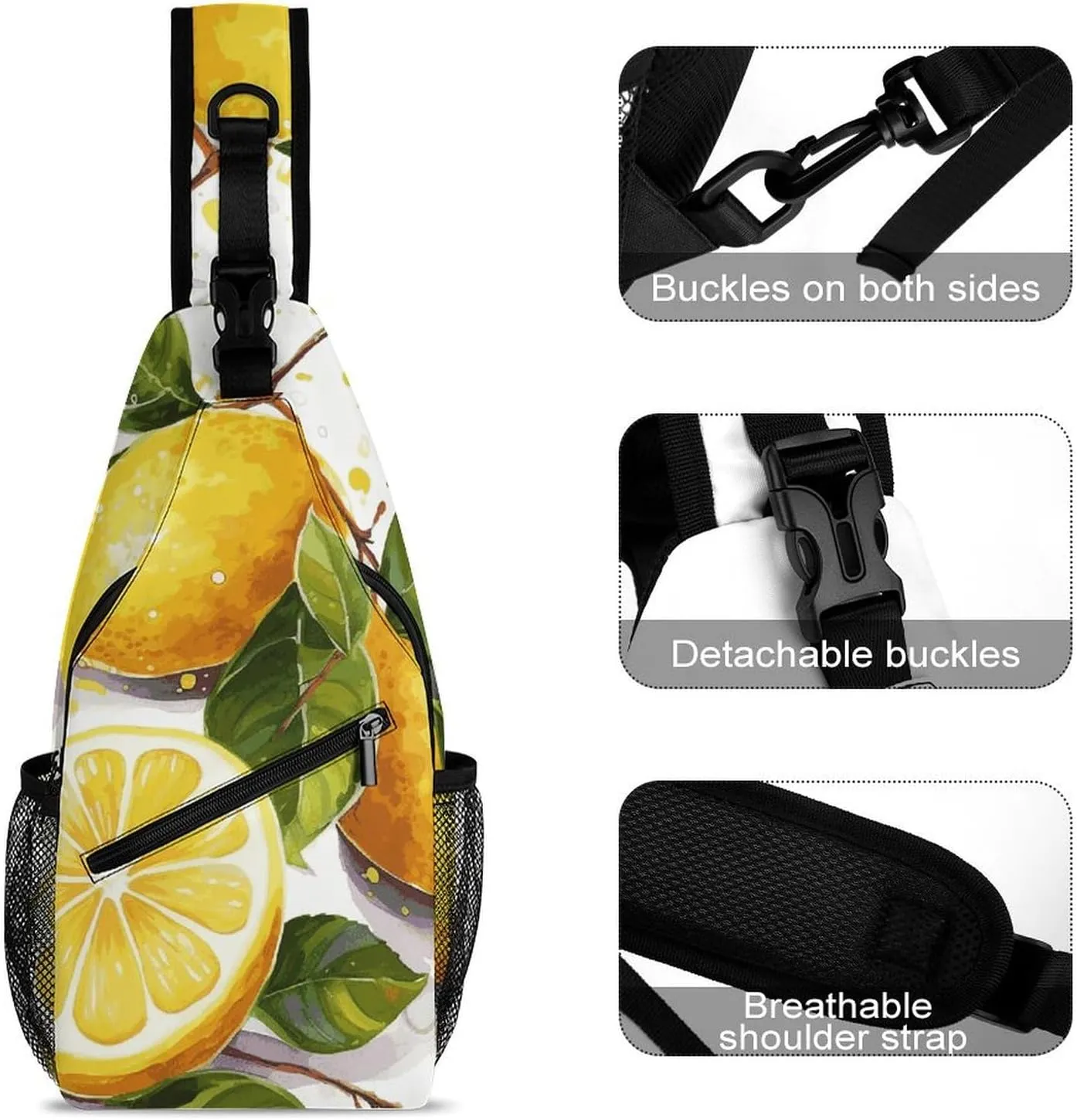 Blue And Orange Design Crossbody Bag, Sling Bag, Sling Backpack, Belt Bags for Travel Outdoors Hiking