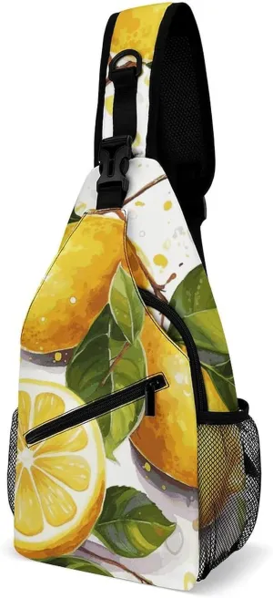 Blue And Orange Design Crossbody Bag, Sling Bag, Sling Backpack, Belt Bags for Travel Outdoors Hiking