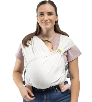 Boba Pre-Wrapped Baby Wrap Carrier with Buckle, Easy Adjust Soft Infant Baby Carrier Hybrid for Boy or Girls, Baby Sling for Newborn up to 35 lbs (Organic Stone)