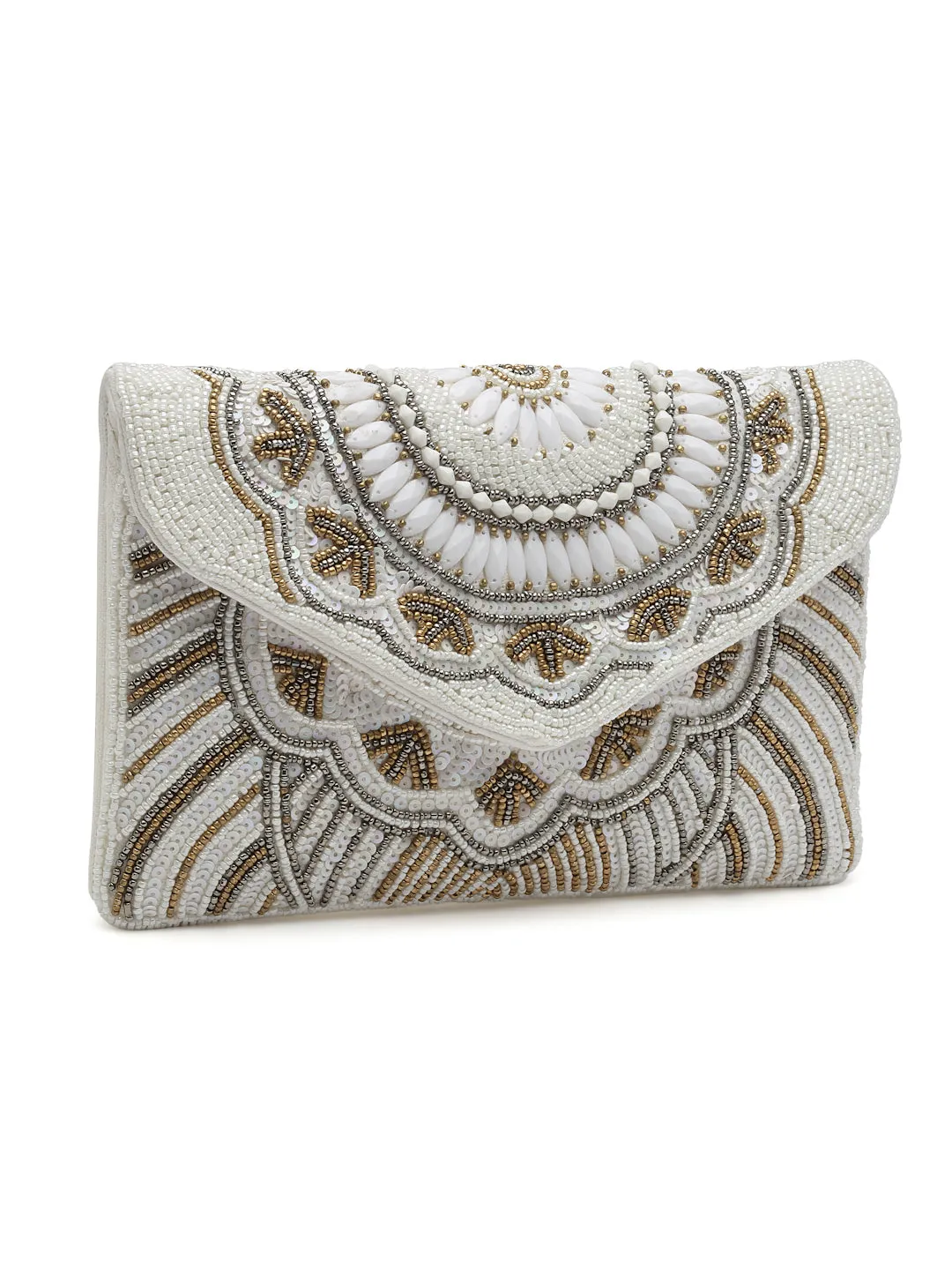 Boho Ethnic Motifs Embellished Canvas Sling Bag