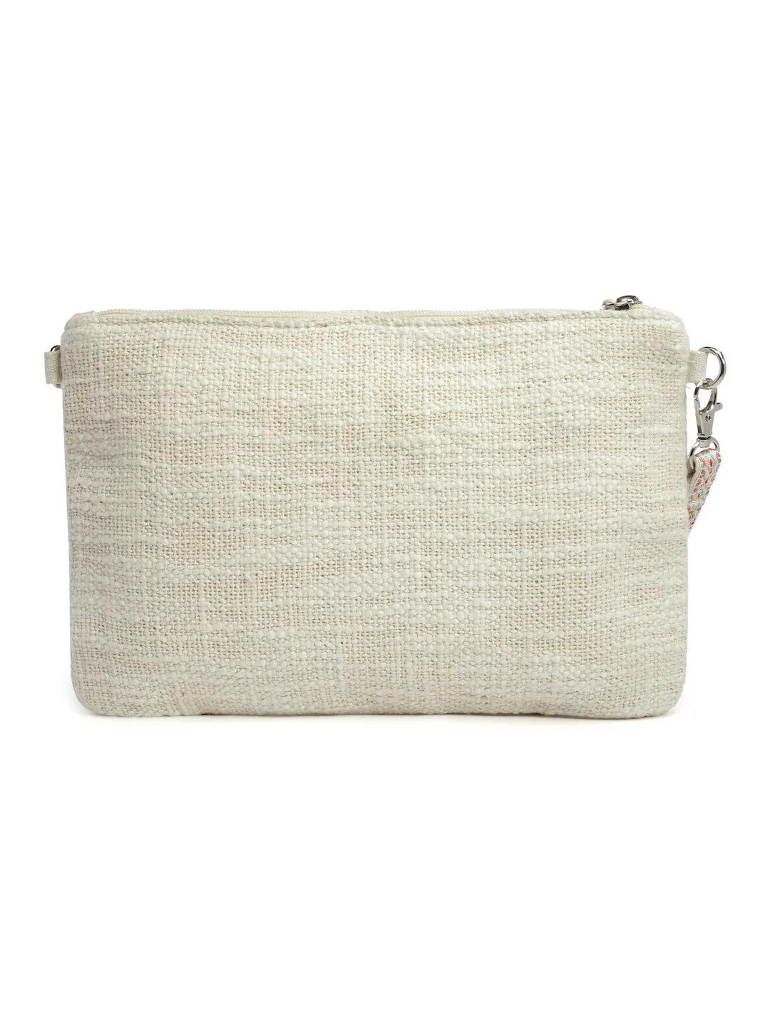 Boho Floral Bead Work Cotton Sling Bag