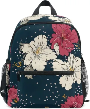 Bolaz Upgraded Backpack for School Teenagers Girls Boys-Beautiful Hibiscus Flower Pattern,Travel Bag with Chest Buckle and Whistle