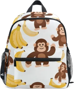 Bolaz Upgraded Backpack for School Teenagers Girls Boys-Orangutan Banana Pattern,Travel Bag with Chest Buckle and Whistle