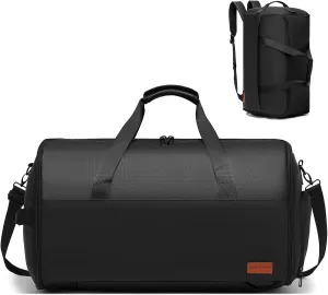 BOLOSTA Garment Bags for Travel 3 in 1 Carry On Convertible Suit Travel Duffel Bag with Shoe Compartment Waterproof Large Hanging Travel Suit Bag for Men Ideal Gift for Christmas &Thanksgiving