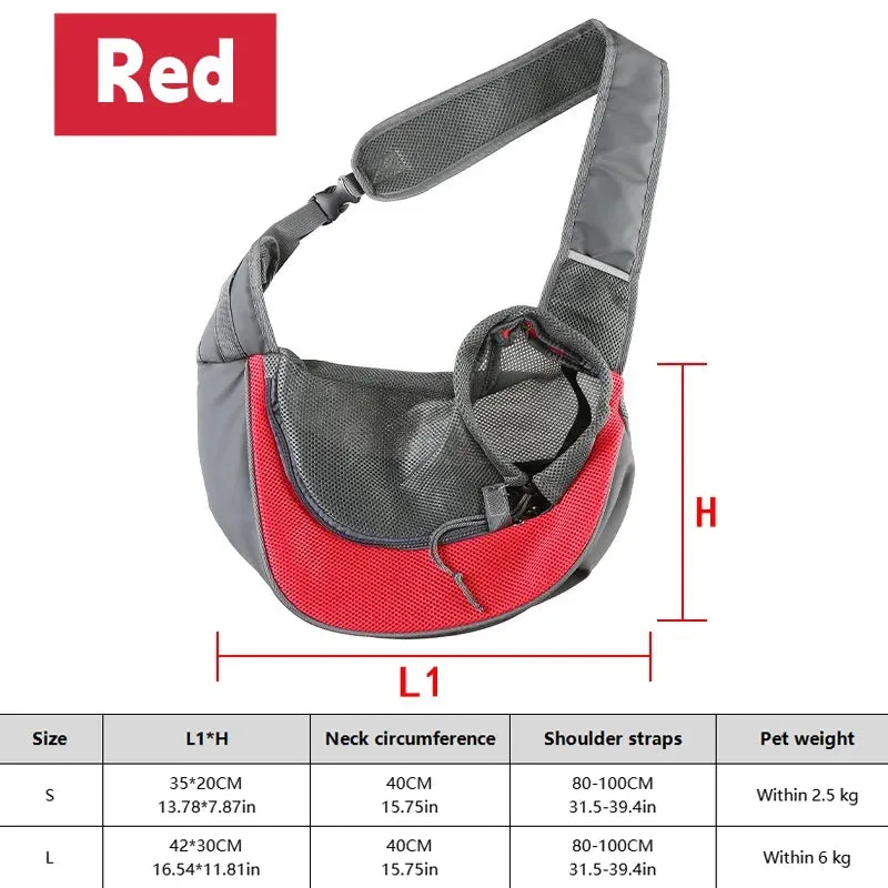 Breathable Dog Sling Carrier for Hiking & Travel