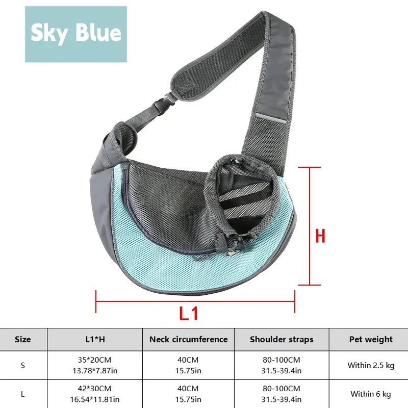 Breathable Dog Sling Carrier for Hiking & Travel