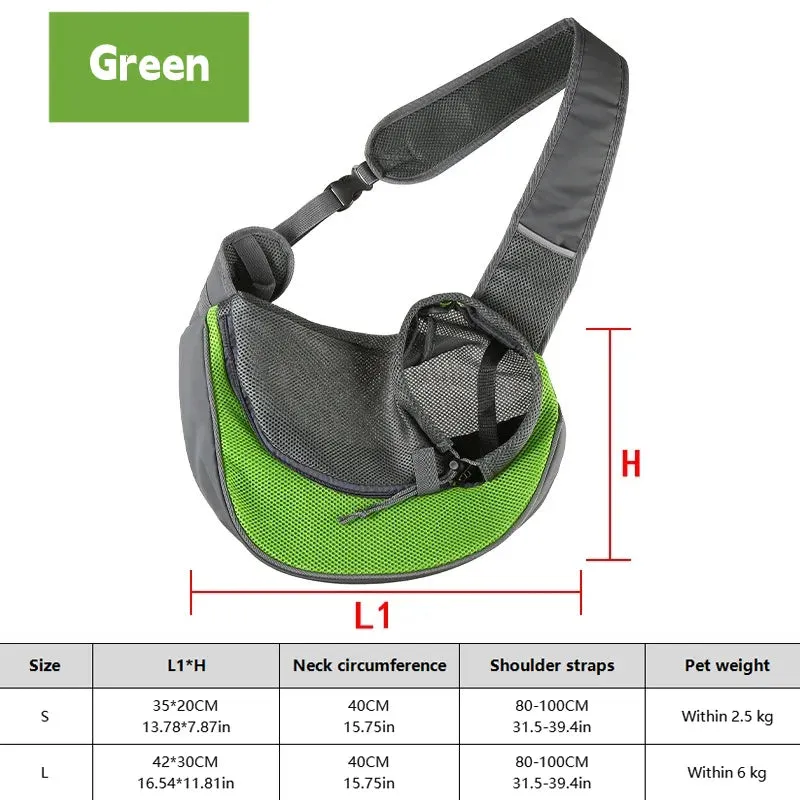 Breathable Dog Sling Carrier for Hiking & Travel